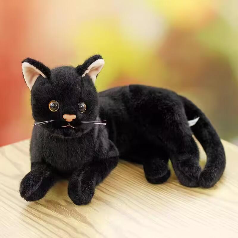 Simulated cat doll rag doll cute kitten doll plush toy children and girls pet cat soothing throw pillow