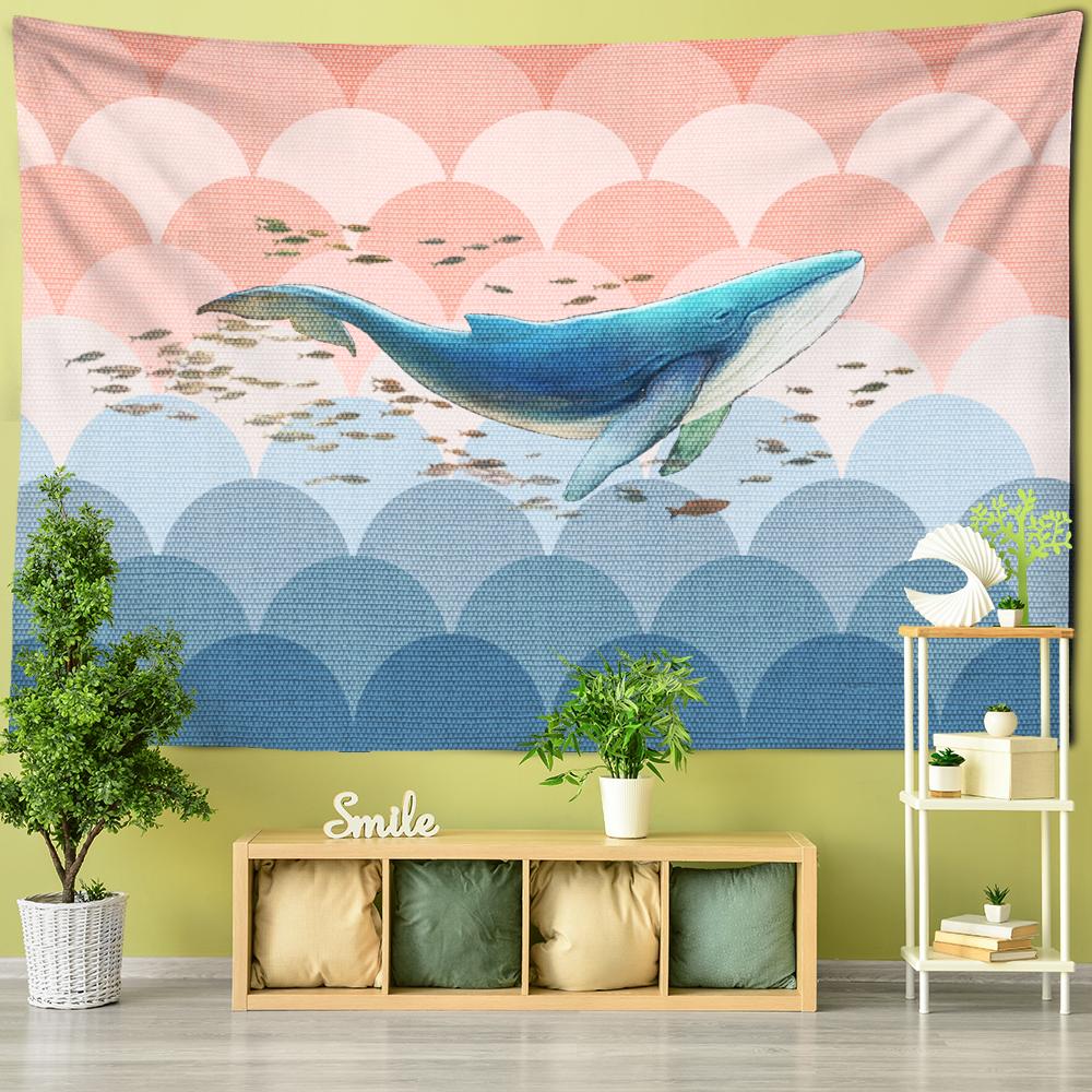 Cartoon Animal Tapestry Wall Hanging Bohemian Hippie Tapiz Kawai Children's Room Girls Dormitory Decor