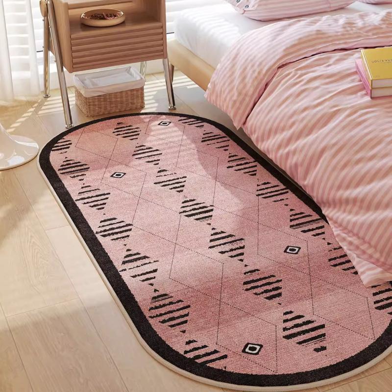 Girly Style Carpets for Living Room Pink Bedroom Decor Carpet Art Fluffy Soft Bedside Irregular Rug Home Thicken Plush Floor Mat