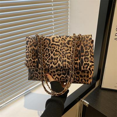 Fashion Leopard Print Simple Small Square Bag Women's Handbag New Clutch Bag Personalized Beautiful Shoulder Bag