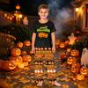 Family Matching Halloween Printed Pajama Set Short Sleeve Top and Pants