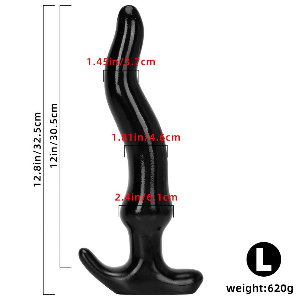 Extra Large Curved Anal Plug Anal Hole for Long-term Wearing Extra Long Deep Anal Plug Anal Dilation Male and Female Masturbation