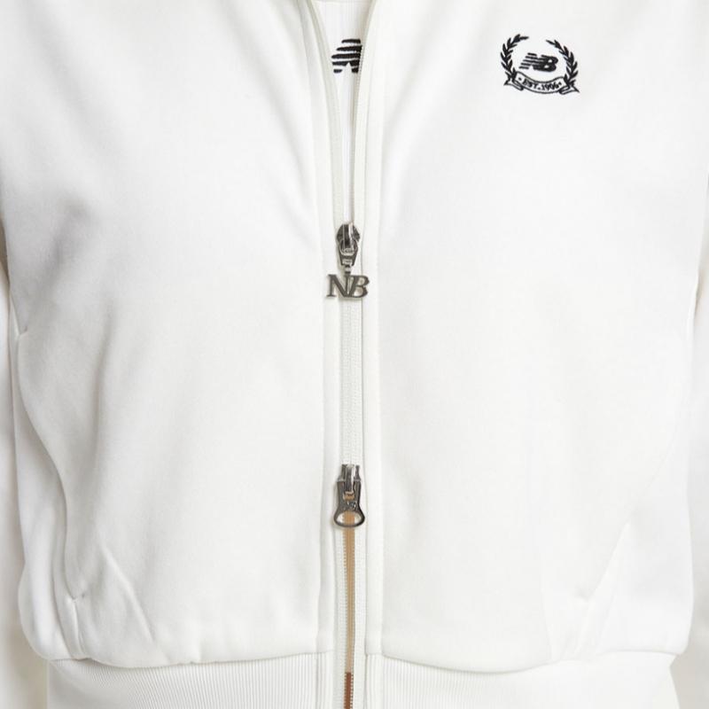 New Balance Nbmde4w142 Women Essential Track Jacket  Ivory 
