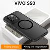 Vivo V70 Elite X300 FE Kılıfı Manyetik Buzlu Yarı Şeffaf Bebek Derisi Dokunuşu Yükseltilmiş Kamera Lensi Dudak Koruyucu Hibrit Kılıf