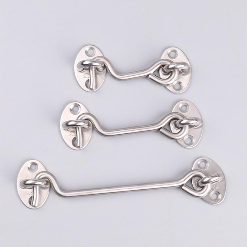 3/4/6 Inch Stainless Steel Door Latch Bathroom Latch Hook Old-fashioned Room Door Latch Simple Sliding Door Bolt
