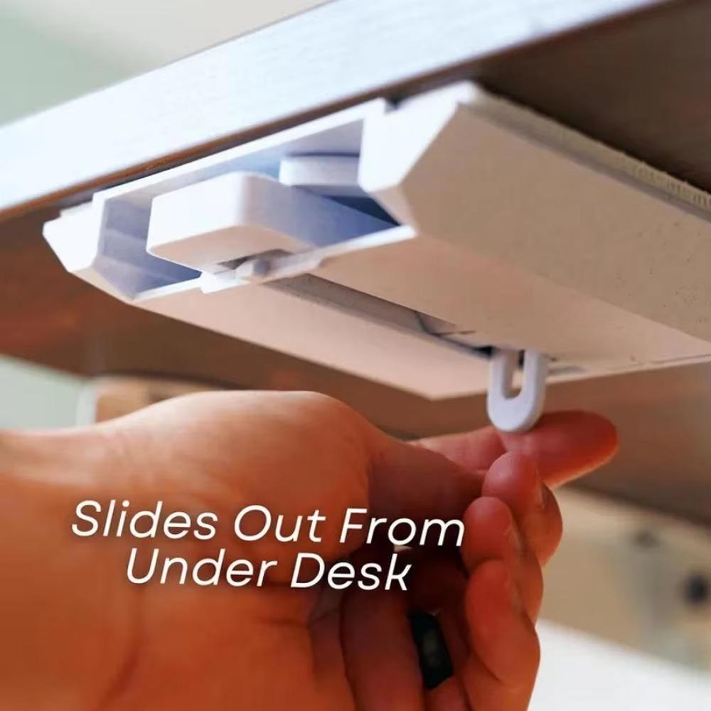 New Fold Out Desk Cup Holder Claw Multi-function Stackable Under-Table Cup Rack Retractable Drink Holder
