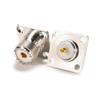 2Pcs SO239 Chassis Mount Connector PL259 Solder Cup 25x25mm Flange Panel Coaxial Connector 4 Holes UHF Female RF Coax Adapter