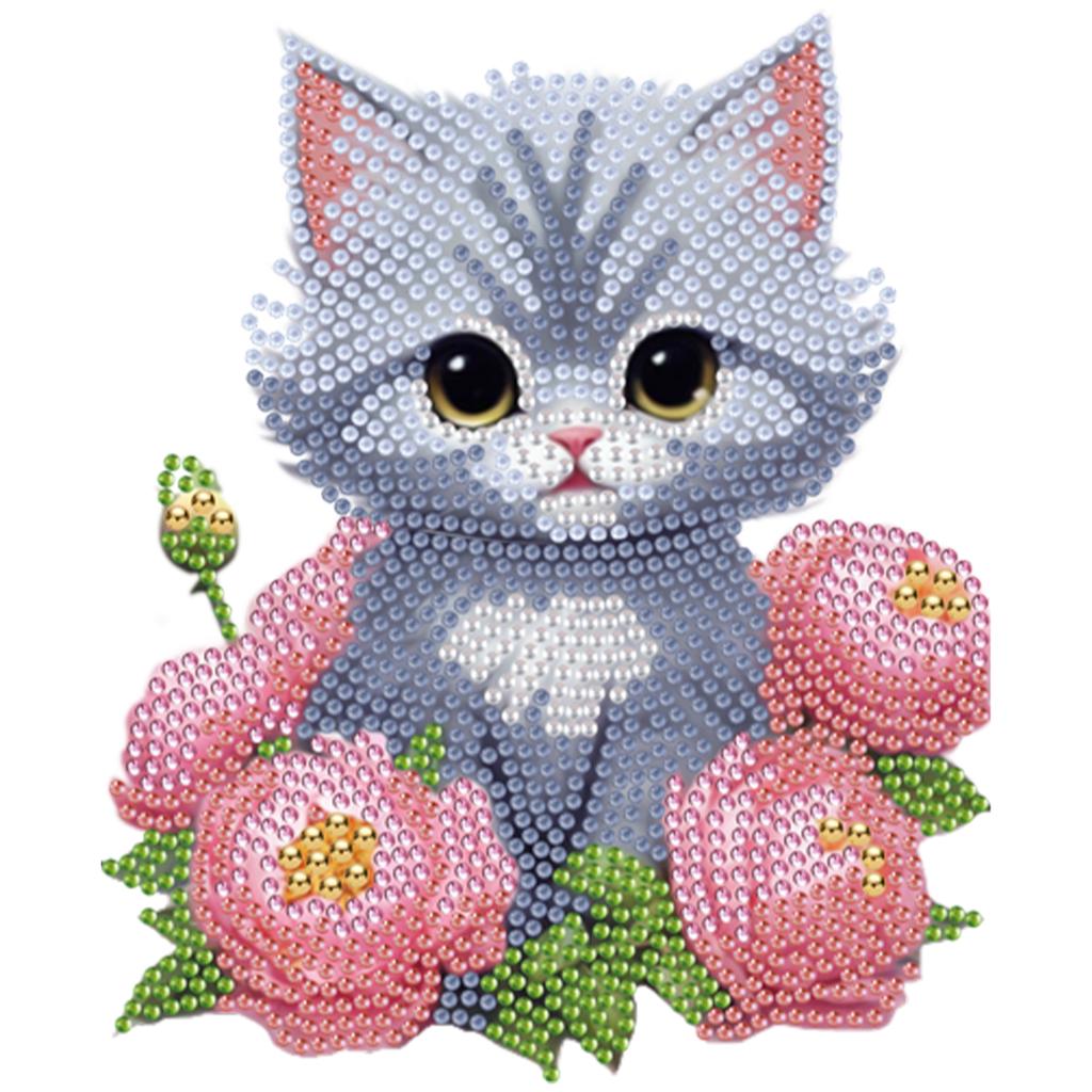 DIY 2D Flat Print Acrylic Diamond Painting Tabletop Ornaments Kit with Head Shaking Function Desktop Diamond Art Kits Home Decor