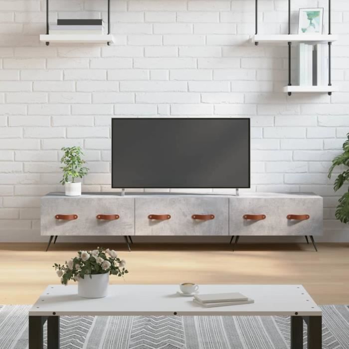 VidaXL TV Stand Concrete Grey 150x36x30 Cm Engineered Wood 829128