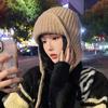 Women Knitted Hat Earflap Beanie Super Soft Solid Color Thickened Windproof Cold Weather Fashion Knitted Cap