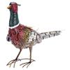 Metal Garden Figurine Colorful Bird Pheasant For Terrace Balcony Decoration