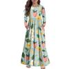 Girls' Maxi Dress Casual Holiday Dresses - Long Sleeve Dress With Pockets For 4-14Y