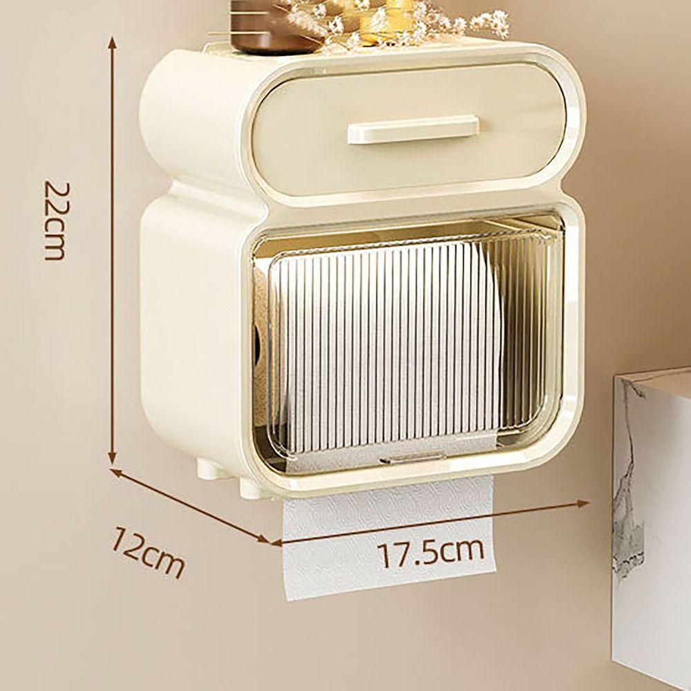 

Висувний самоклеючий органайзер, знімна полиця для товарів, тримач для туалетного паперу для ванної кімнати White-3