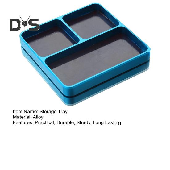 Magnetic Electronic Repair Screws Organizer Parts Tray 3 Compartments Multipurpose Screws Holder Magnet Tool Tray