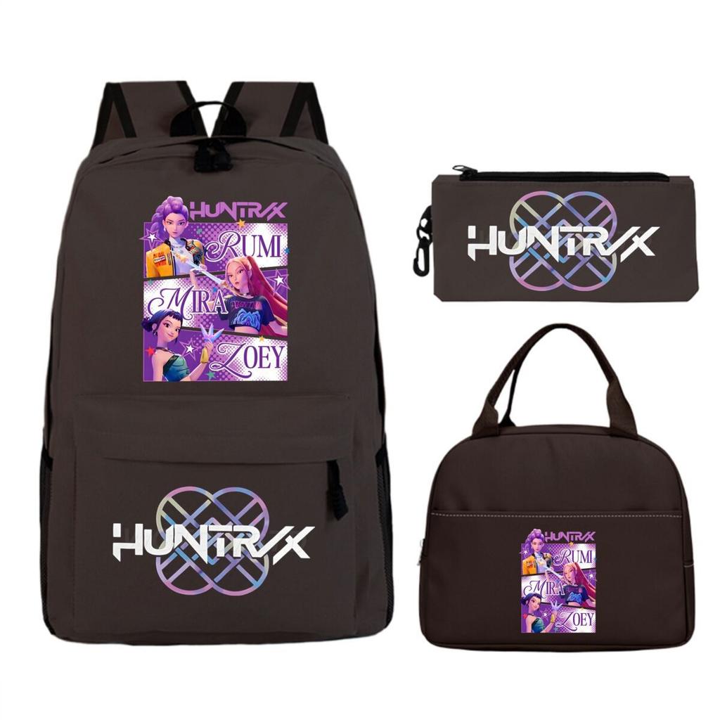 Animation Cartoon With Peripheral Printing Children'S Spine Backpack Set, Primary And Secondary School Student Leisure Schoolbag