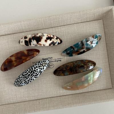 Centos Geometric Marble Mother-of-Pearl Hairpin