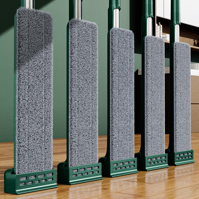 Hands-Free Effortless Flat Mop & Bucket - Dual Wet/Dry Use for Wood Floors