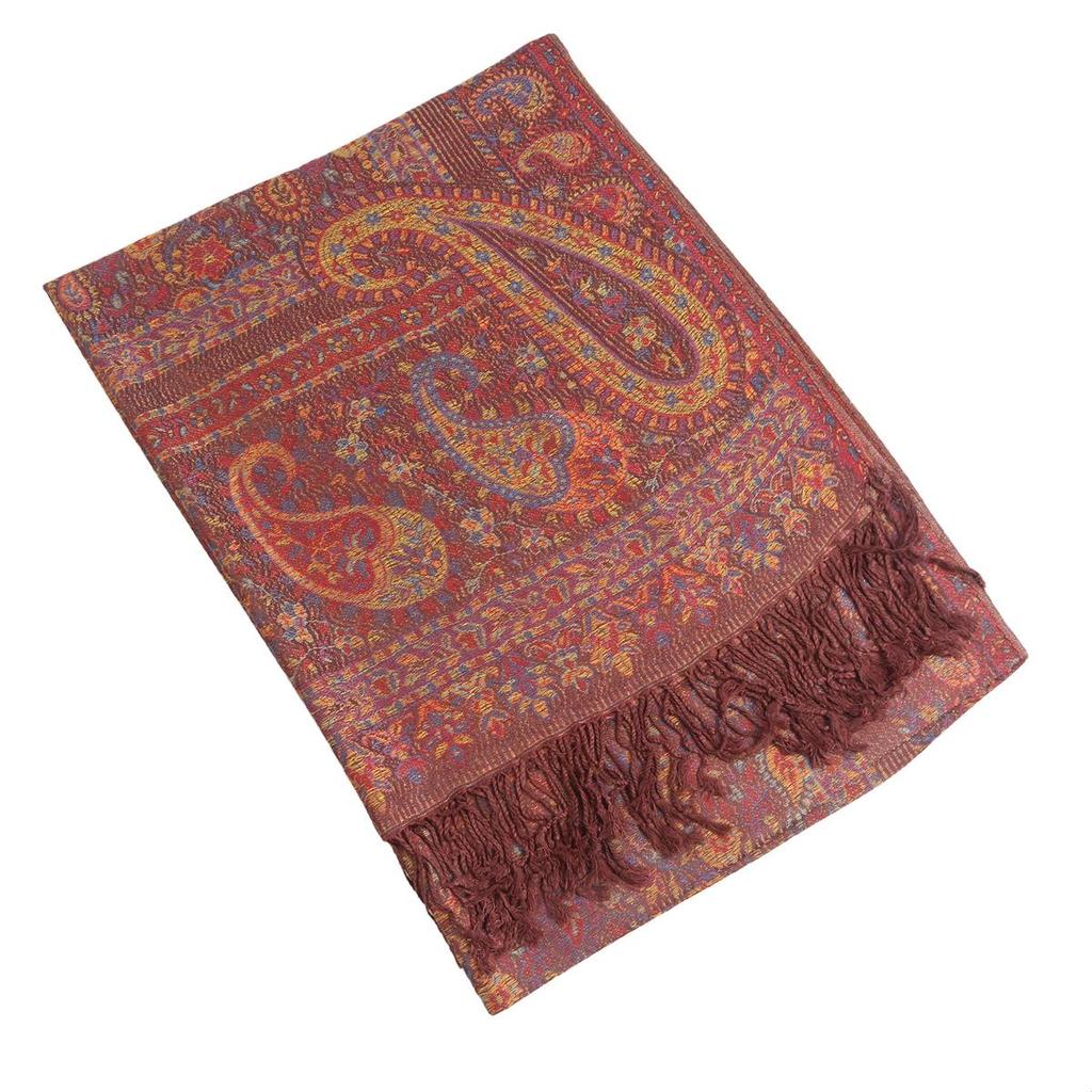 Classic Ethnic Paisley Tassel Scarf - Imitation Cashmere, Perfect for Autumn and Winter