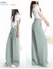 2026 Women's Black Slimming Wide-Leg Casual Pants, Plus Size, Soft Thin Fabric, Straight-Leg Design.