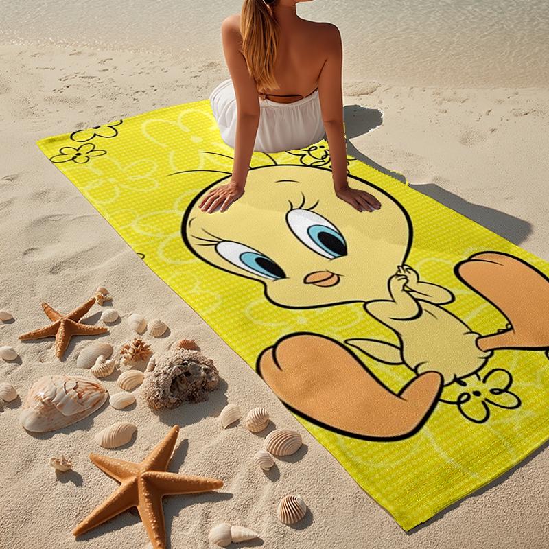 Yellow Bird Beach Towel, Super Soft Microfiber, Gift for Her/Him, Birthday, for Pool, Beach, Travel, Home Decor Fan gifts