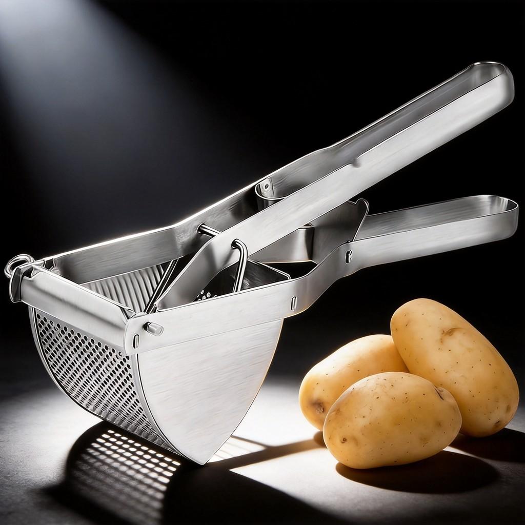 Stainless Steel Potato Masher With Multifunctional Design For Home Kitchen Use