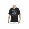 Men's Short-Sleeve T-Shirt with Letter Logo Print, Black