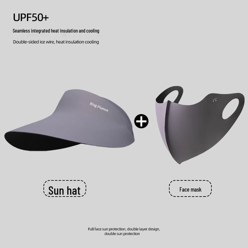 Women's Seamless Foldable Anti-UV Topless Sun Hat for Summer Sports