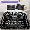 JACK DANIELS whisky Prints bedding, duvet cover and pillowcases, birthday gift (1 duvet cover + 2 pillowcases, pillow insert not included)JM001
