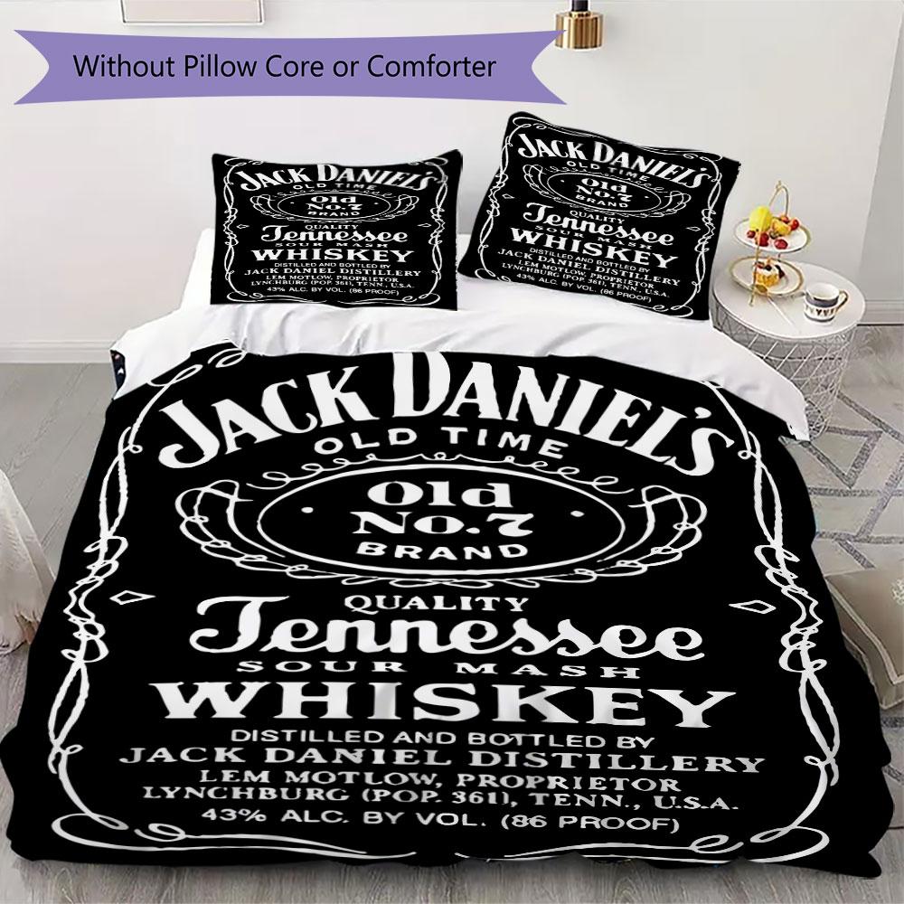 JACK DANIELS whisky Prints bedding, duvet cover and pillowcases, birthday gift (1 duvet cover + 2 pillowcases, pillow insert not included)JM001