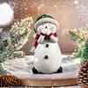 Christmas Snowman Family Statue Christmas Winter Decoration Christmas Resin Christmas Snowman Interior Decoration Statue