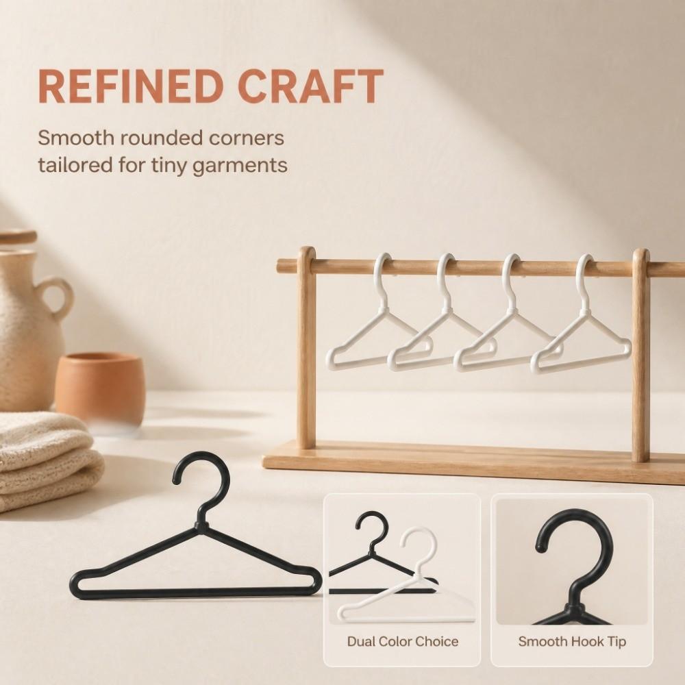 20pcs 65mm Size Miniature Wire Hangers Small Size Doll Dress Hangers  Garment Organizer