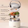 304 Stainless Steel Insulated Lunch Bucket with Spoon Vacuum Pot Durable Thermos Food Jar  Soup