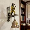 Firefighter Tribute Decorative Doorbell, Resin Wall Hanging Ornament, Indoor And Outdoor Universal Home Decoration, Memorial Gift For Firefighters