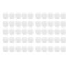 50 Pcs Nail Color Card Transparent Safe Glass Square Toe Nail Polish Color Display Card