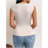Irregular Summer Womens Solid Tshirt Color Slant Neck Sleeveless Top