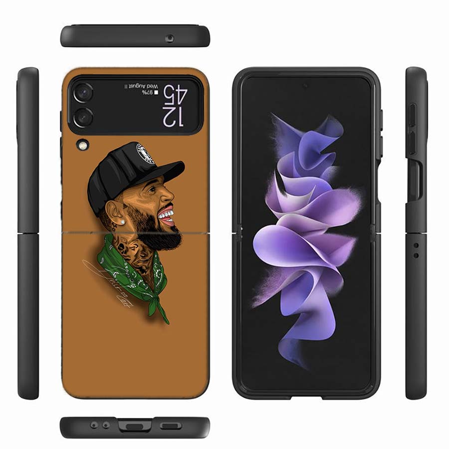 Chris Brown American Rapper Phone Case For Samsung Z Flip 7 6 Z Flip 5 5G Galaxy Z Flip 3 4 5G Shockproof Hard Cover TPU PC Coq