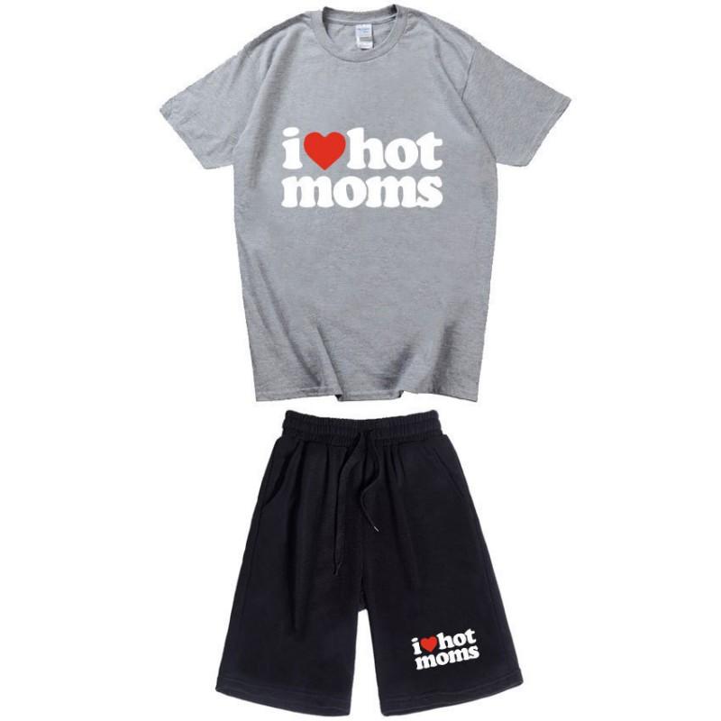 Mens Womens Cotton Short Sleeve T-Shirt Shorts Set Casual Outfit Lightweight Sporty Streetwear