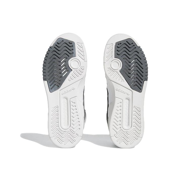 adidas Originals Drop Step Leather Comfortable Trendy Slip Resistant Durable Lightweight High Top Skate Shoes Women Sneaker White Gray FZ5718