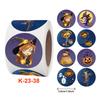 500pcs/roll Self-adhesive Label Sticker Halloween Pumpkin Pattern Candy Wrapping  Paper
