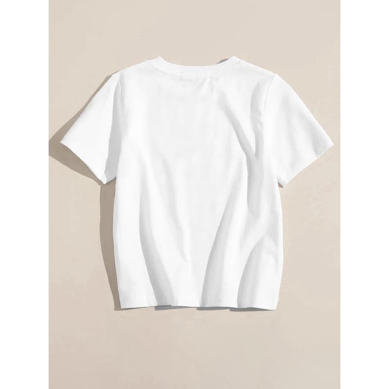 European sizes Ice Cream Drip Pattern Print T-Shirt - Fun Fashion Casual Short Sleeve T-Shirt, Suitable for Boys, Lively Geometric Design