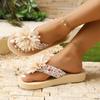 New Fashion Non-Slip Muffin Flower Flip Flops Women Shoes Thick Bottom Summer Beach Shoes