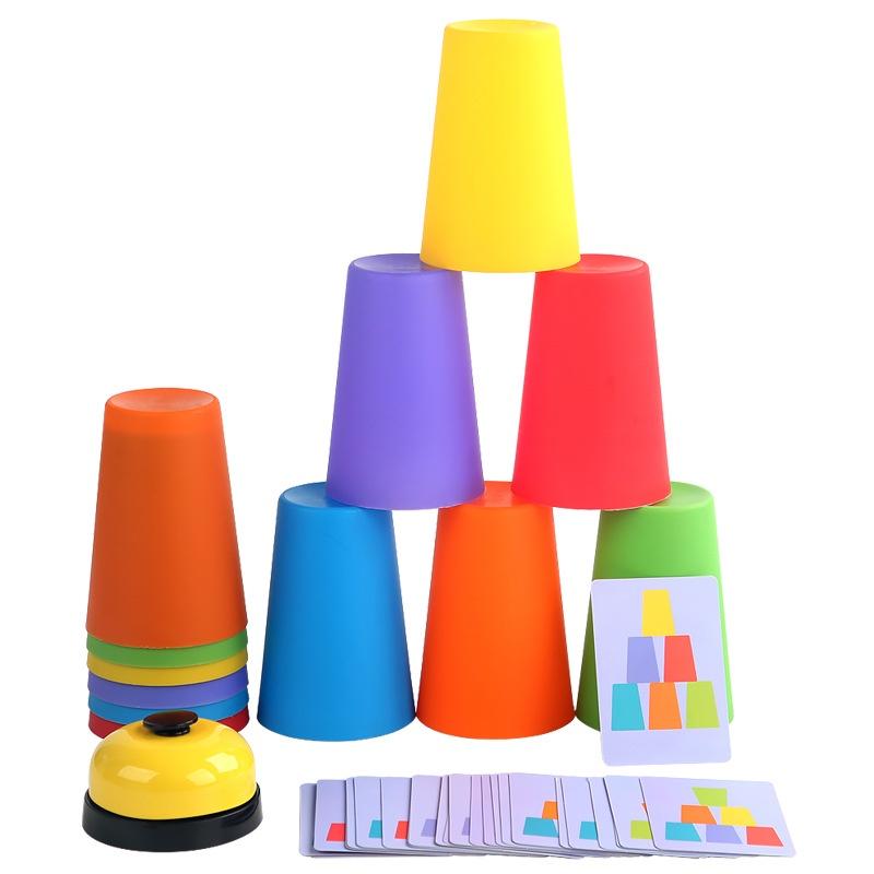 Double Battle Vliegende Racing Cup Snelheid Cup Stapelen Cups Speelgoed Educatief Speelgoed Voor Kinderen Concurrerende Vouwen Cups Kids Training Toy