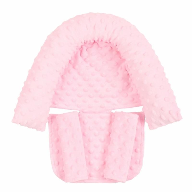 Baby Car Safety Head Support Pillow with Matching Seat Belt Strap Covers Baby Carseat