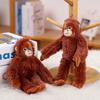 Plush Orangutan Doll Pendant Soft Fluffy Orangutan Keychain Pendant Stuffed Animal Backpack Charm for Keyring Handbag Schoolbag Decoration