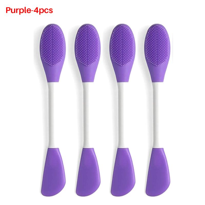 8/2pcs Double-Ended Silicone Face Mask Brush Reusable Soft Facial Masks Applicator Massage Spatula for Cream Skincare Supplies