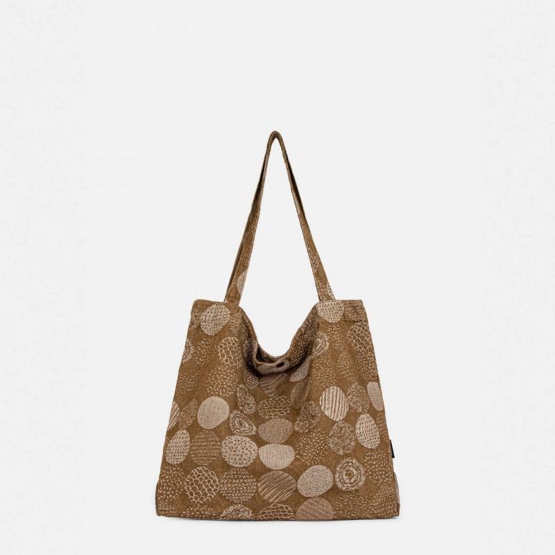 

Goude Bag Retro Washed Denim Embroidery Craft Large-capacity Casual Tote Bag 49x12x37cm