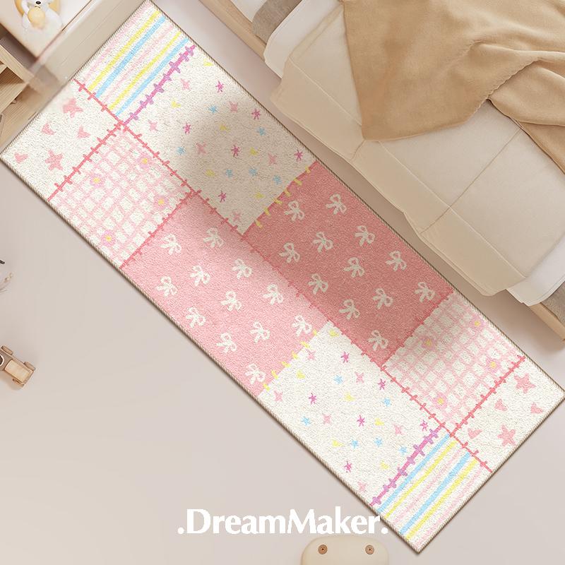 

VIKAMA Summer Fresh Cartoon Carpet, Bedroom and Living Room Bedside Carpet, Children s Room Anti-slip Carpet, Home Decoration 50X120CM(1.6X3.9FT