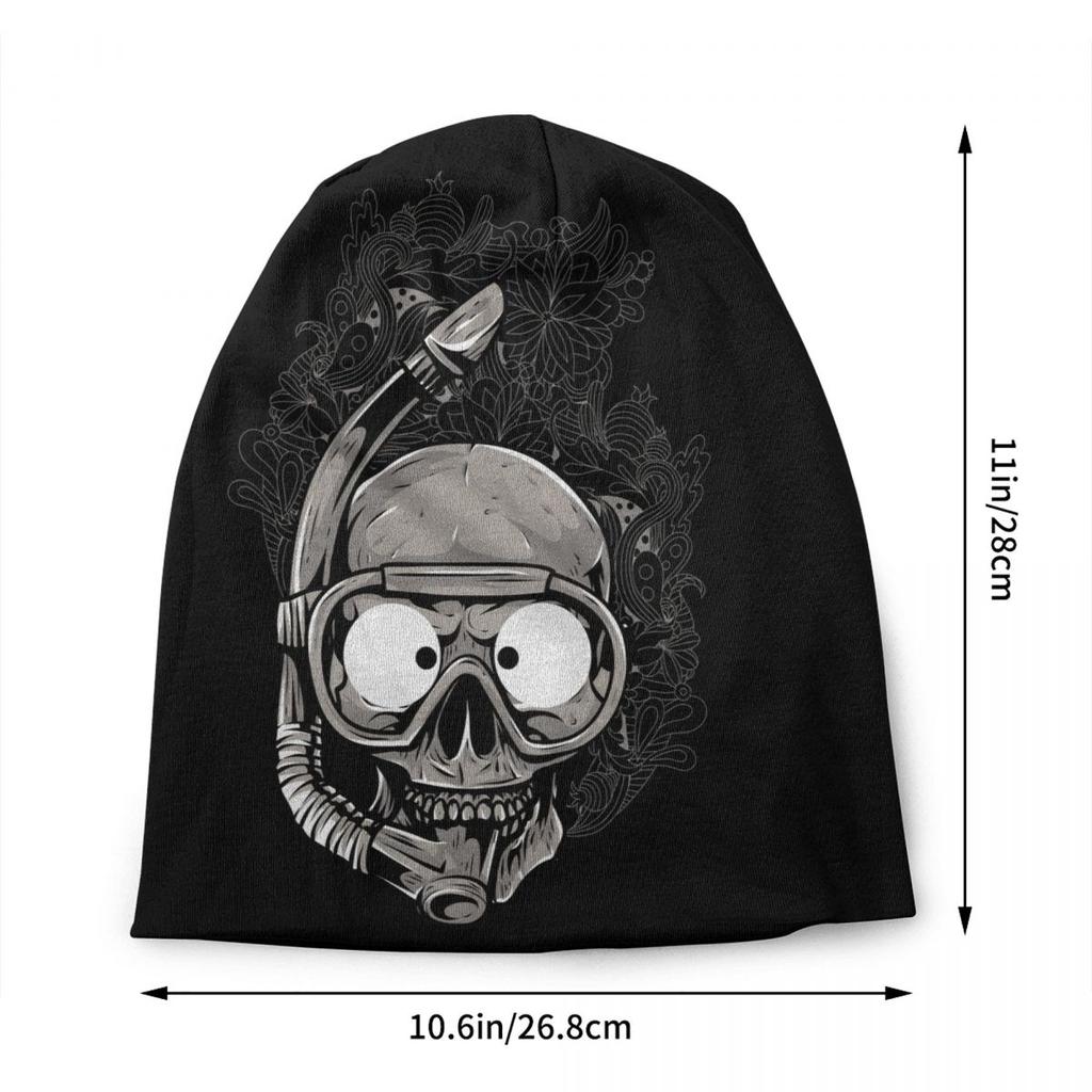 Custom Scuba Skull Dive Diver Bonnet Hats Hip Hop Knitting Hat For Women Unisex Warm Winter Skullies Beanies Caps