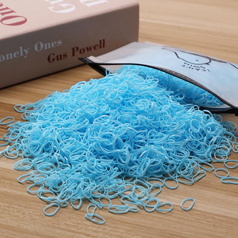 Dětské gumičky do vlasů Odolné, nepoškozující elastické gumičky pro děti, krabička 1000 kusů