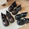 Solid Square Heel Buckle Strap Mary Janes High Heel Party Fashion Women's Shoes On Sale Round Toe Shallow Pumps Maria Jane